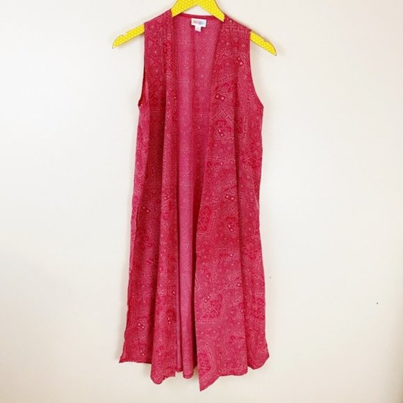 LuLaRoe Jackets & Blazers - LulaRoe Pink Spring Summer Joy Vest Duster